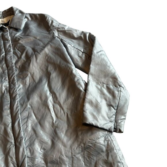 Zara Basic Zip-Down Jacket Coat Dark Grey Casual Warm Lightweight Size Medium - Picture 3 of 10